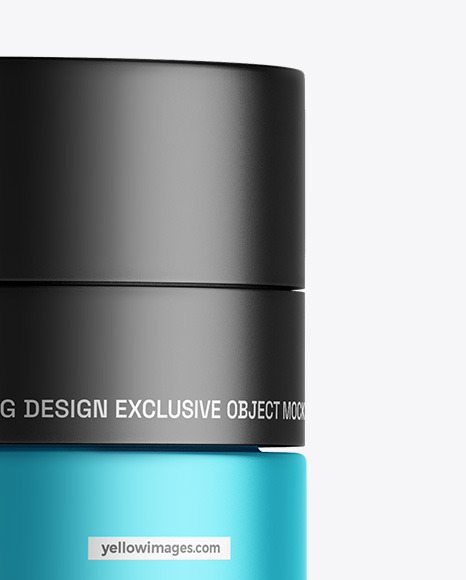 Matte Metallic Cosmetic Jar Mockup