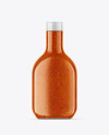 Glass Bottle with Chili Sauce Mockup