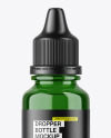 Green Bottle with Dropper Tip Mockup