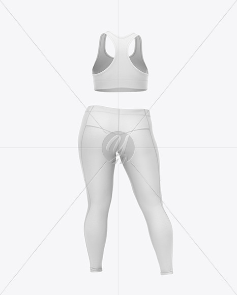 Women's Plus Size Fitness Kit Mockup – Back View