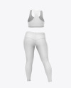 Women's Plus Size Fitness Kit Mockup – Back View