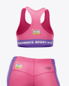 Women's Plus Size Fitness Kit Mockup – Back View