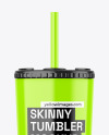 Glossy Skinny Tumbler Mockup