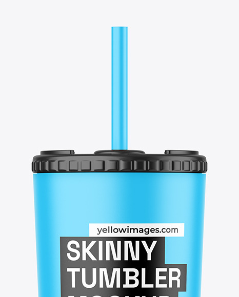 Matte Skinny Tumbler Mockup