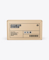 Kraft Box With Bottle Mockup