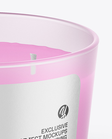 Frosted Glass Candle Mockup