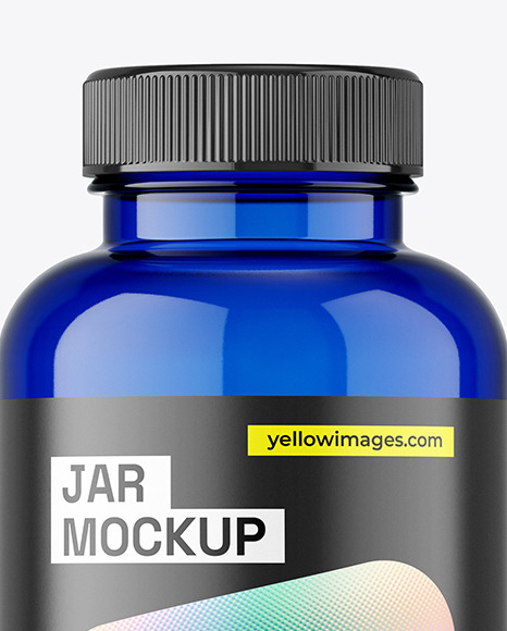 Blue Jar Mockup