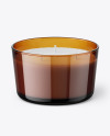 Amber Glass Candle Mockup