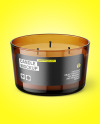 Amber Glass Candle Mockup
