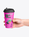 Coffee Cup in a Hand Mockup