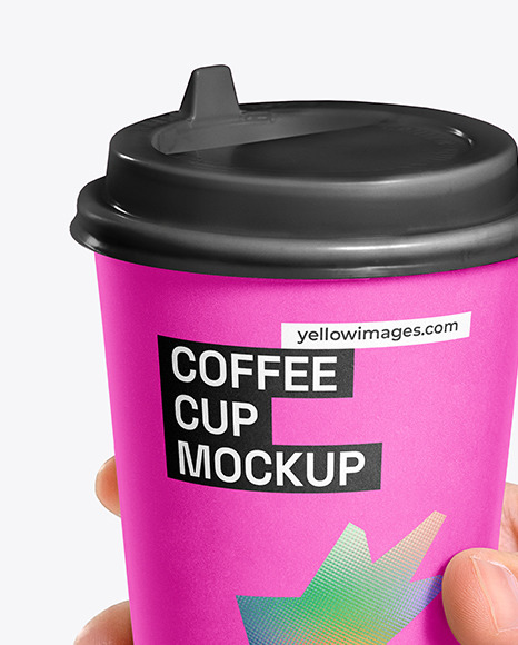 Coffee Cup in a Hand Mockup