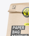 Kraft Paper Fast Food Bag w/ Sticker Mockup