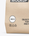 Kraft Paper Fast Food Bag w/ Sticker Mockup