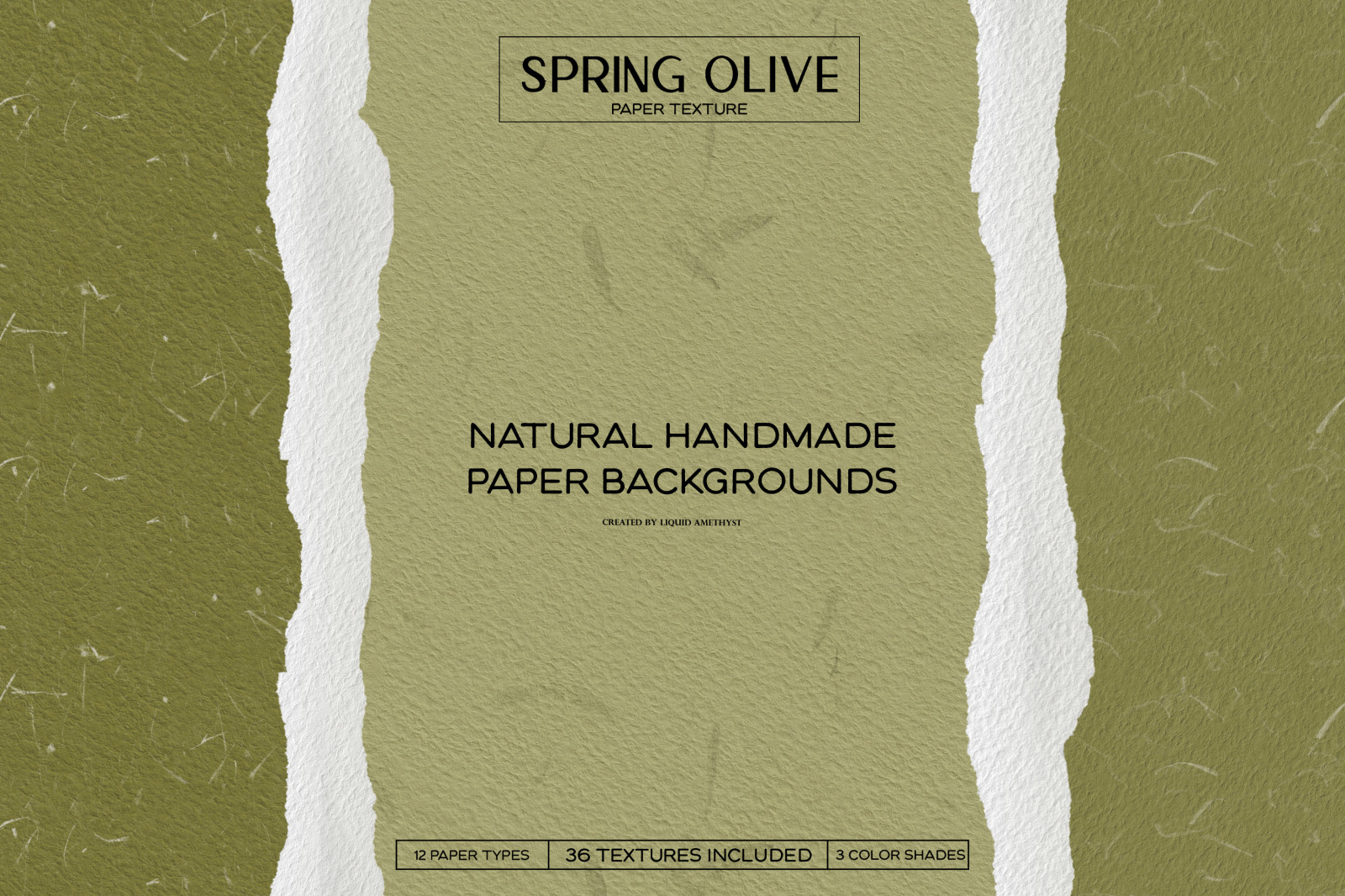 Spring Olive Handmade Paper Set