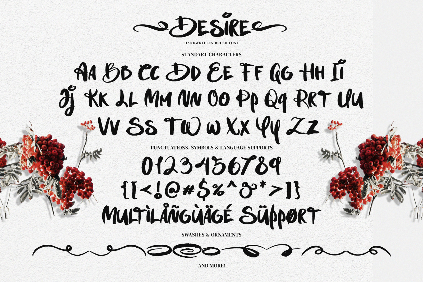 Desire | Handwritten Brush Font