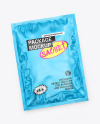 Three Glossy Metallic Sachets Mockup