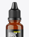 Amber Bottle with Dropper Tip Mockup