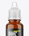 Amber Bottle with Dropper Tip Mockup