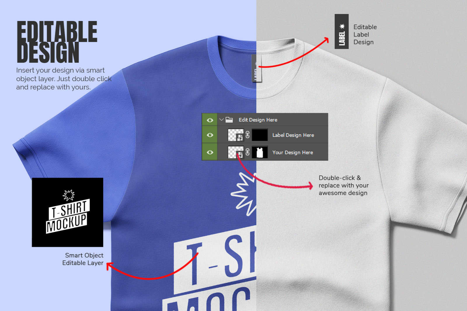 Tshirt Apparel Clothing Editable PSD Mockup Set Tshirt Apparel Clothing Editable PSD Mockup Set