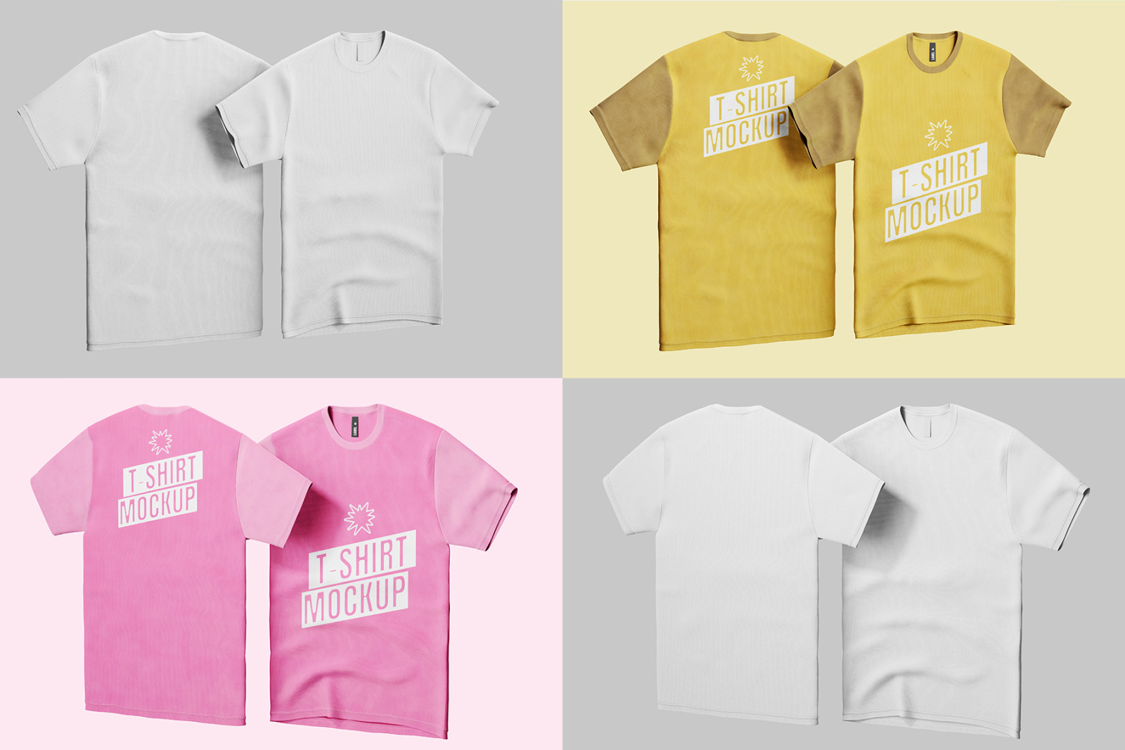 Tshirt Apparel Clothing Editable PSD Mockup Set Tshirt Apparel Clothing Editable PSD Mockup Set