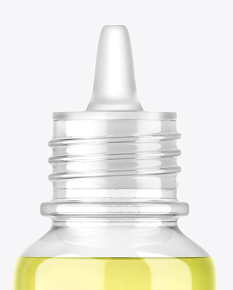 Clear Bottle with Dropper Tip Mockup