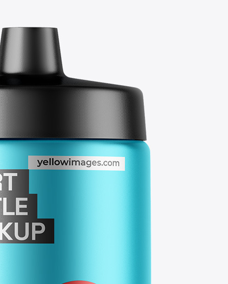Matte Metallic Sport Bottle Mockup