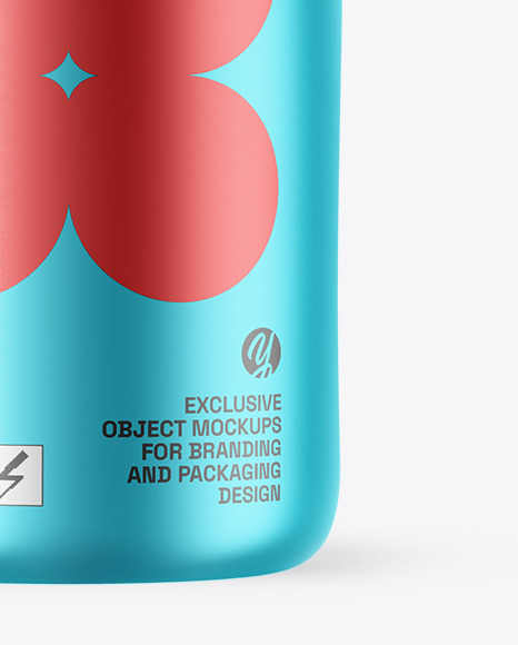 Matte Metallic Sport Bottle Mockup