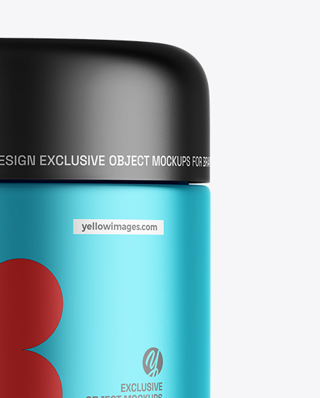 Matte Metallic Cosmetic Jar Mockup