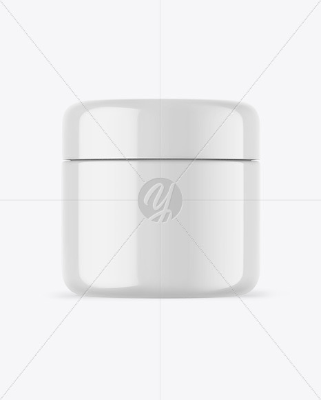 Glossy Cosmetic Jar Mockup