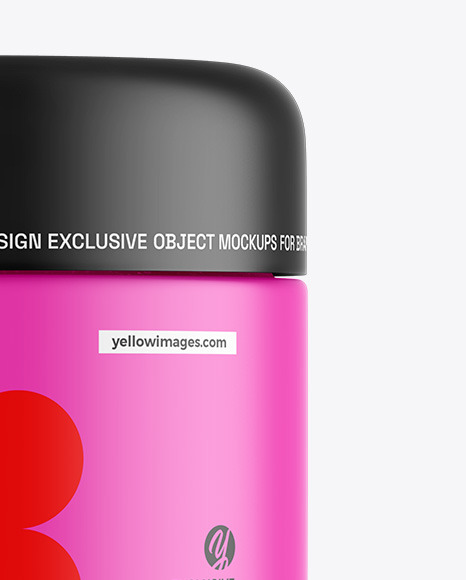 Matte Cosmetic Jar Mockup