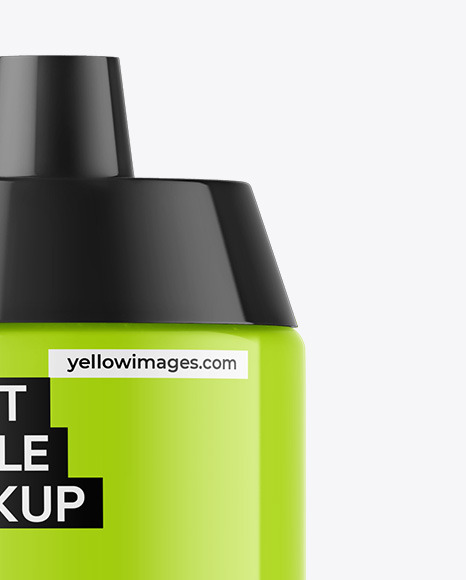 Glossy Sport Bottle Mockup