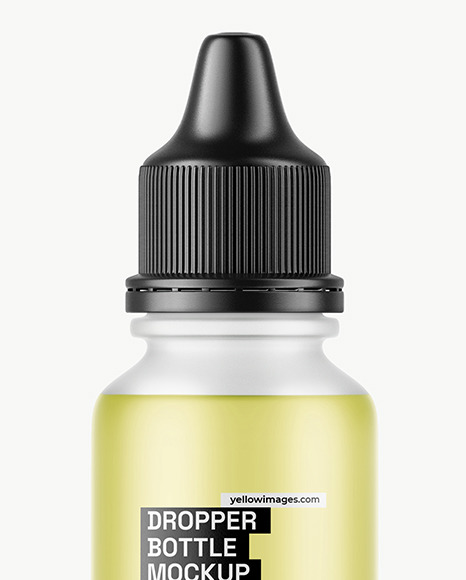 Frosted Bottle with Dropper Tip Mockup