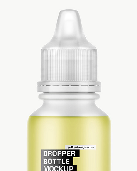 Frosted Bottle with Dropper Tip Mockup