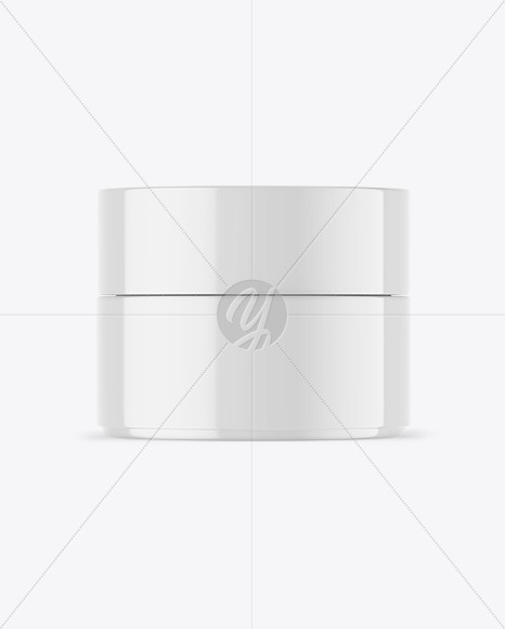 Glossy Cosmetic Jar Mockup