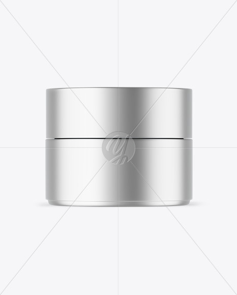 Matte Metallic Cosmetic Jar Mockup