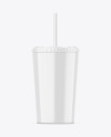 Glossy Skinny Tumbler Mockup