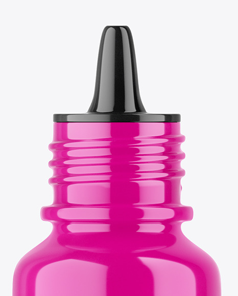 Glossy Bottle with Dropper Tip Mockup