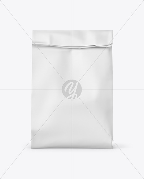 Fast Food Paper Bag w/ Sticker Mockup