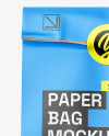 Fast Food Paper Bag w/ Sticker Mockup