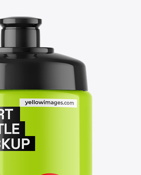 Glossy Sport Bottle Mockup