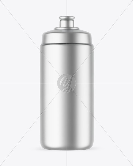 Matte Metallic Sport Bottle Mockup