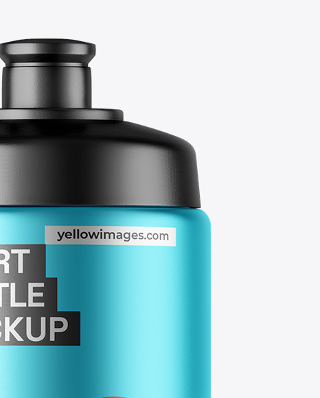 Matte Metallic Sport Bottle Mockup