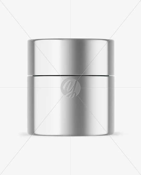 Metallic Cosmetic Jar Mockup