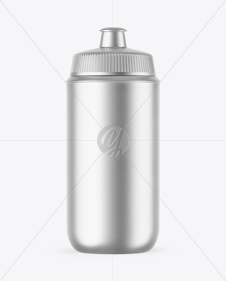 Matte Metallic Sport Bottle Mockup