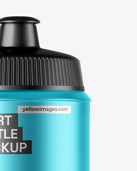 Matte Metallic Sport Bottle Mockup