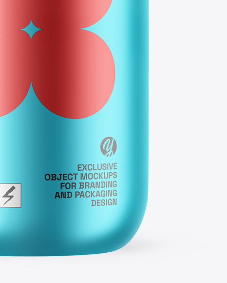 Matte Metallic Sport Bottle Mockup