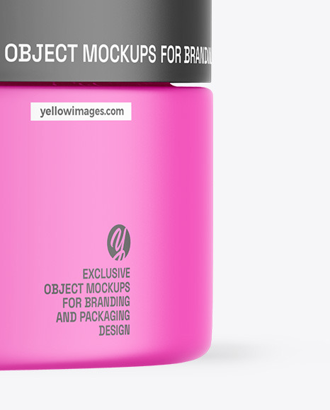 Matte Cosmetic Jar Mockup