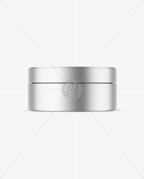 Matte Metallic Cosmetic Jar Mockup