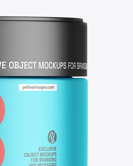 Matte Metallic Cosmetic Jar Mockup