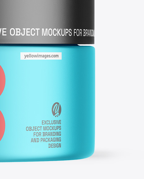 Matte Metallic Cosmetic Jar Mockup